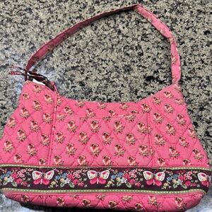Vera Bradley Pink Floral Butterfly Shoulder Bag